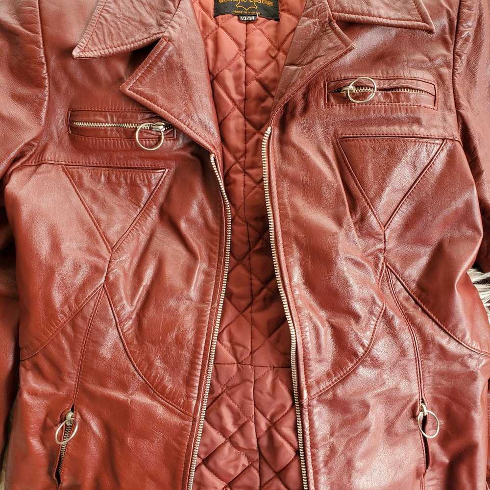 Vintage 70's Oxblood Leather Jacket - image 8