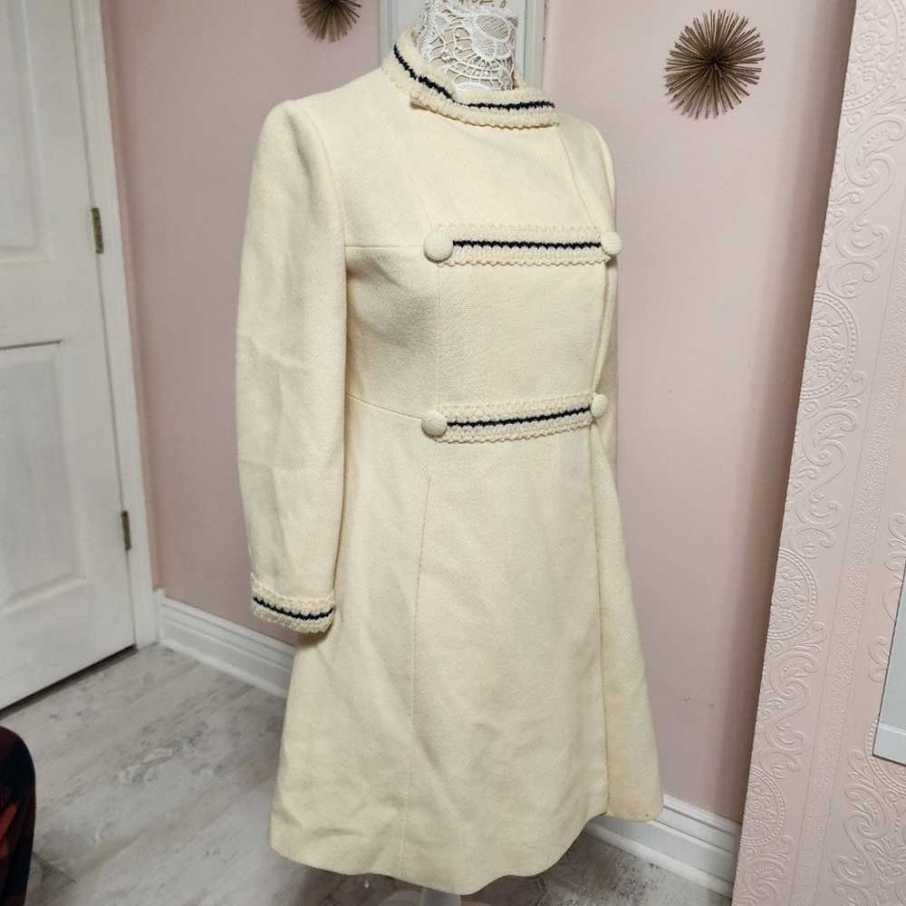 EUC Vintage YOUTHCRAFT Ivory unique long coat bea… - image 1