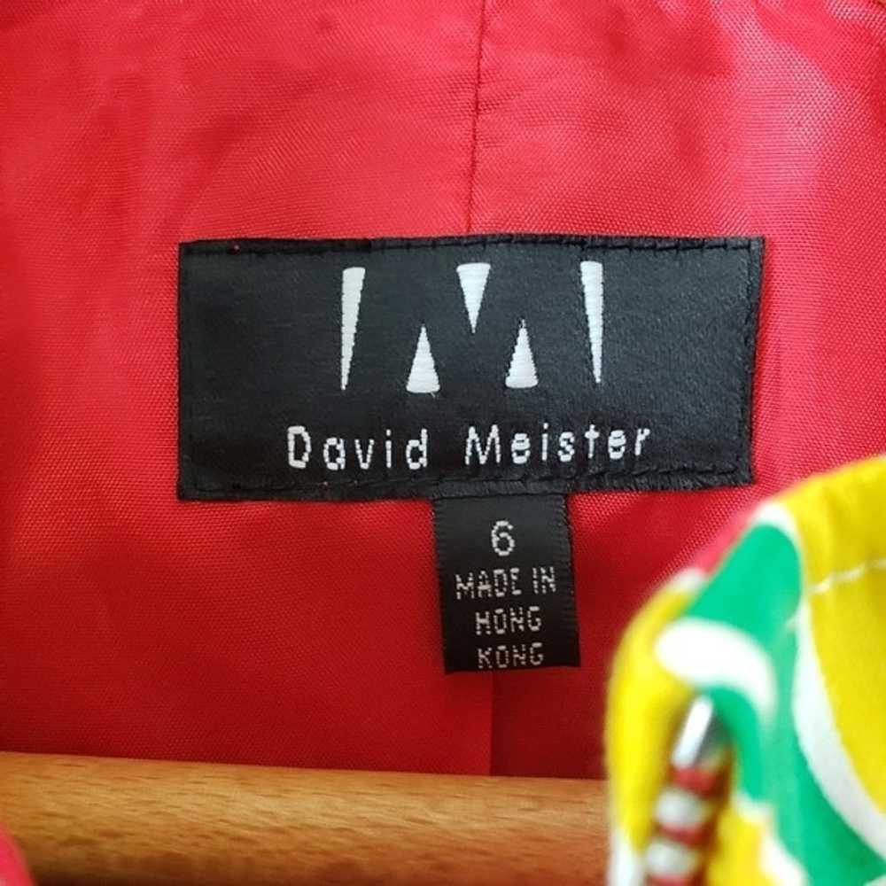 David Meister | Colorful Floral Zip Front Jacket - image 4
