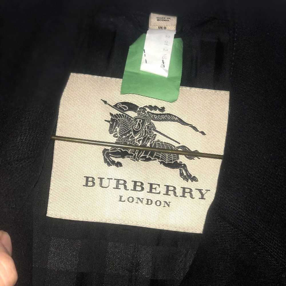 Burberry London Wool & Cashmere Coat, Black, US6 - image 4