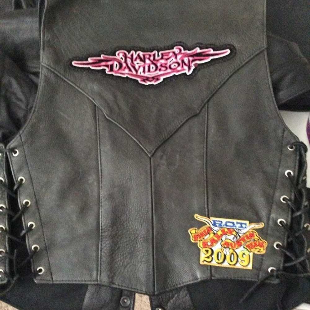 womens full set of leathers jacket vest - image 12