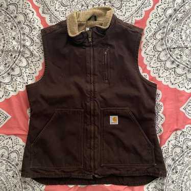 Dark Brown Carhartt Duck Vest