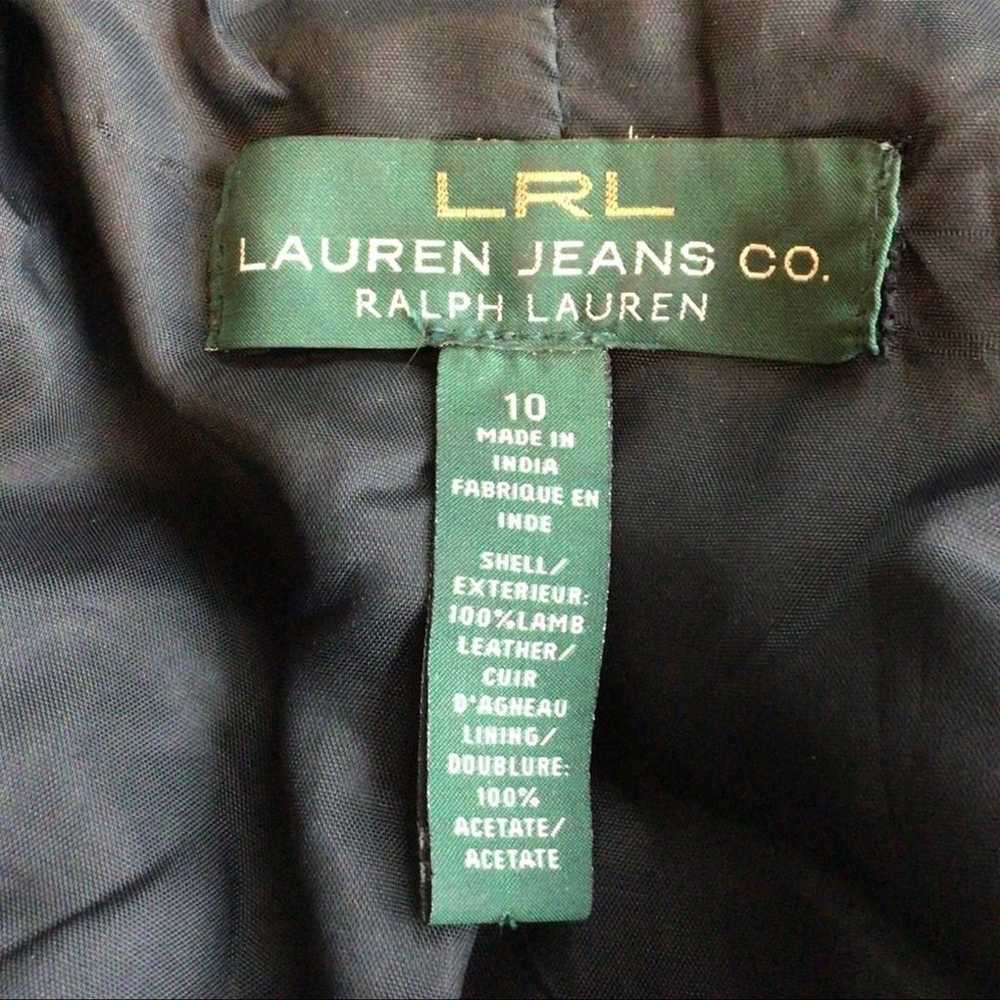 EUC Ralph Lauren Black Leather Lambskin Jacket - image 10
