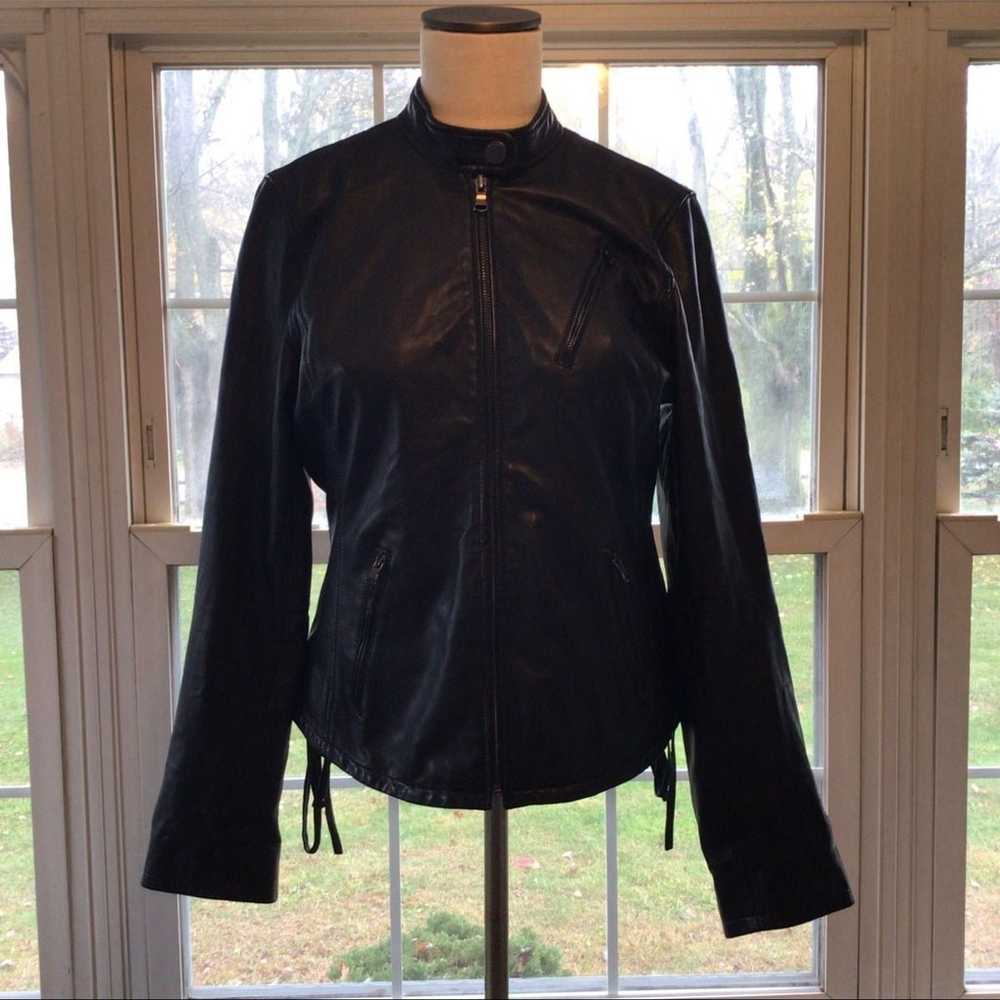 EUC Ralph Lauren Black Leather Lambskin Jacket - image 1