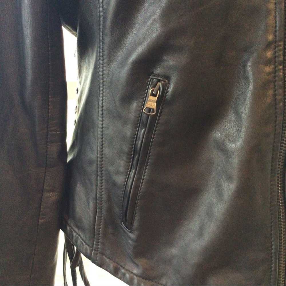 EUC Ralph Lauren Black Leather Lambskin Jacket - image 2