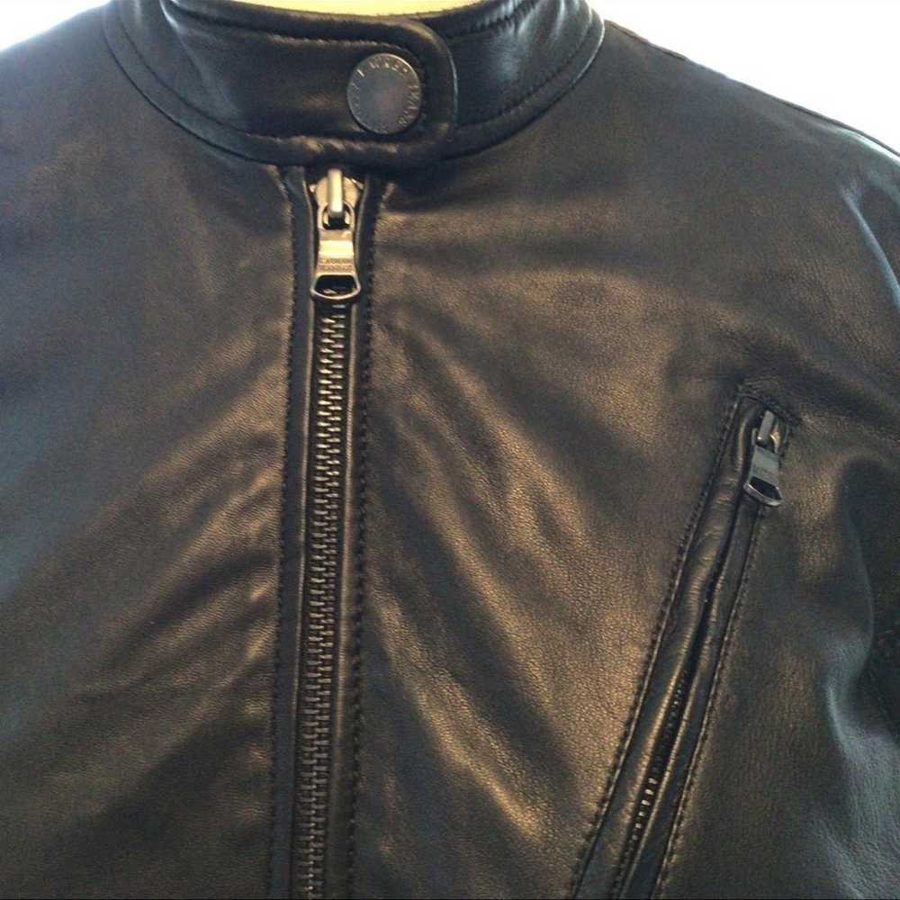 EUC Ralph Lauren Black Leather Lambskin Jacket - image 3