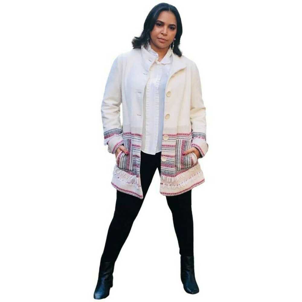 Desigual Women Coat Size 46 Multicolor Embroidere… - image 2