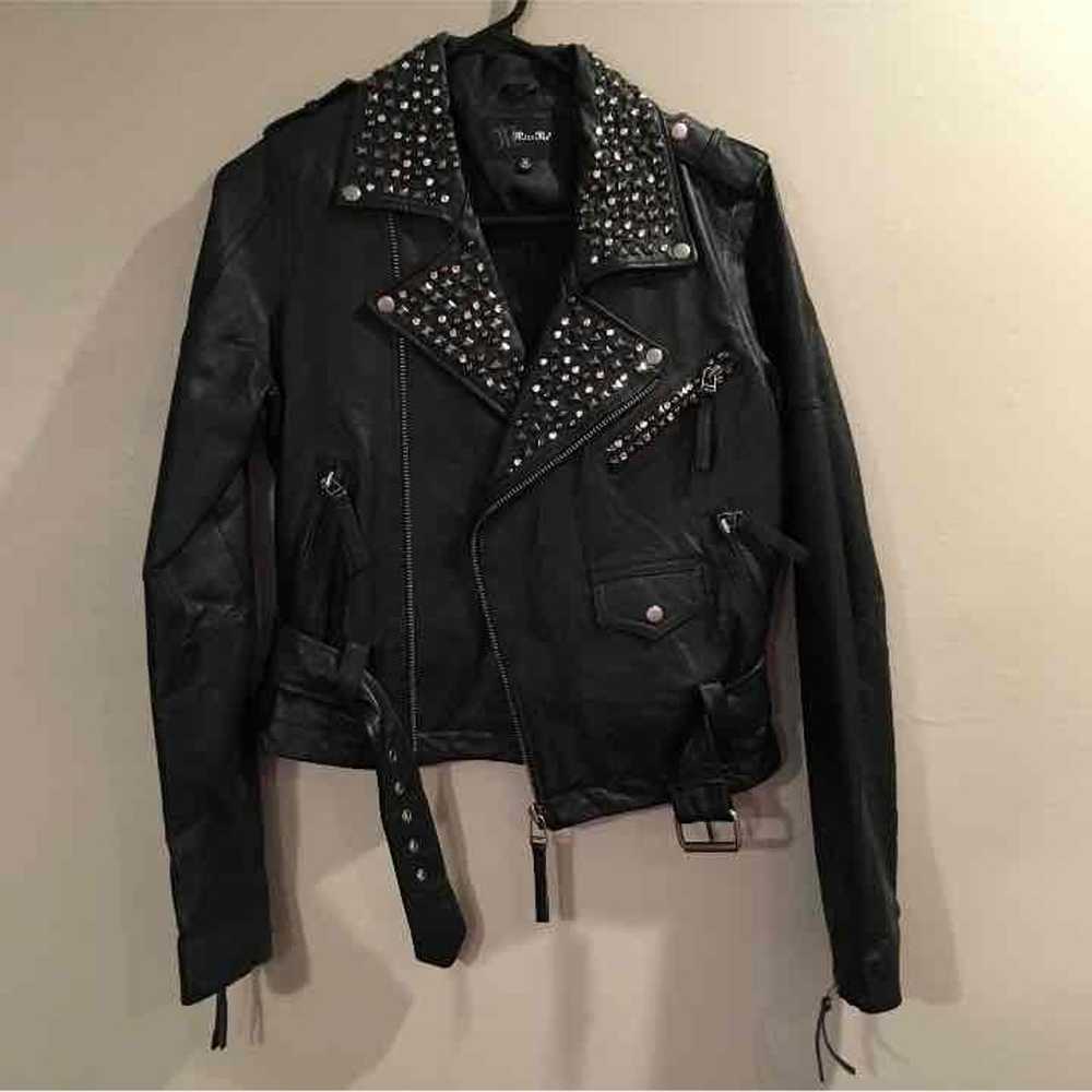 Miss Me women's leather jacket medium - image 1