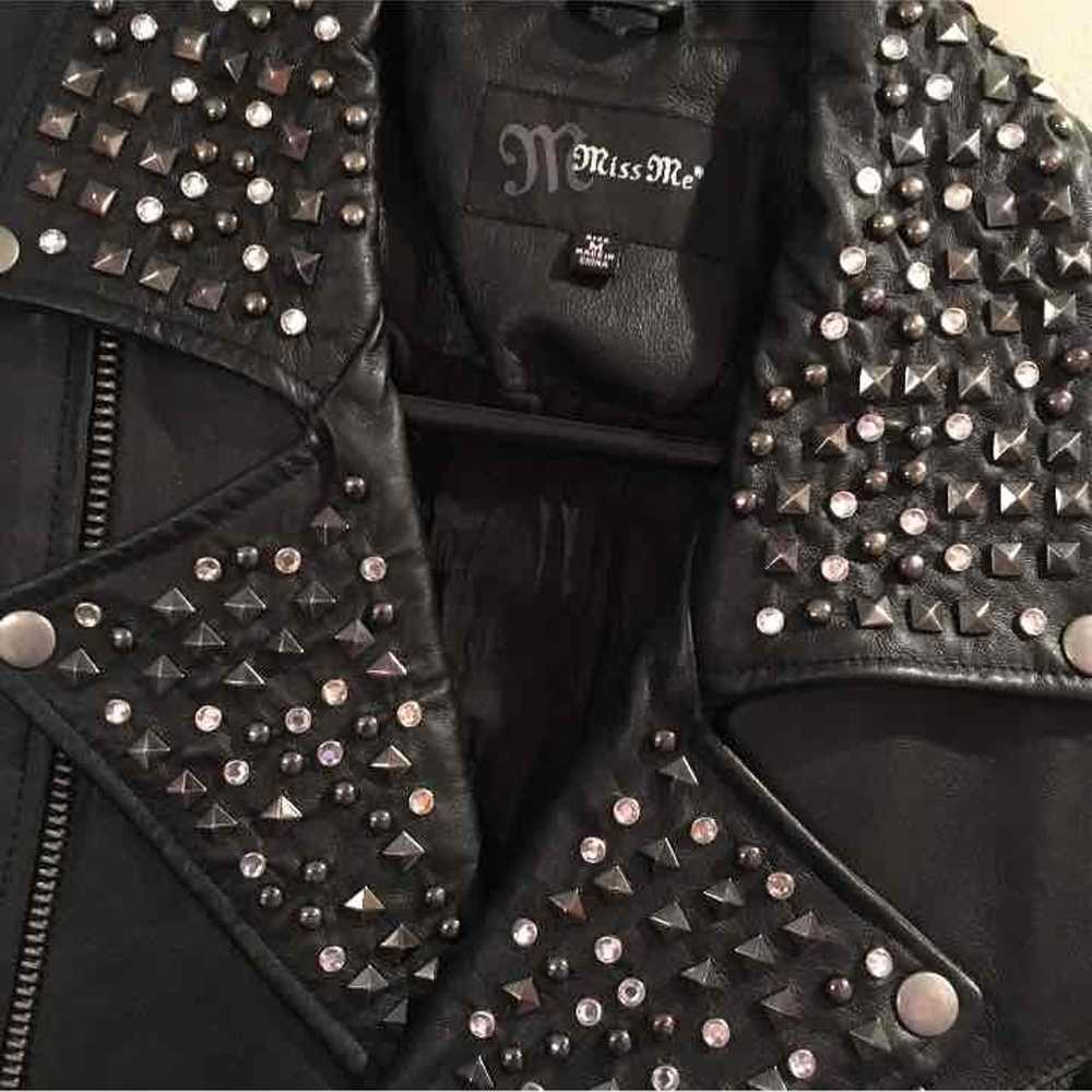 Miss Me women's leather jacket medium - image 2