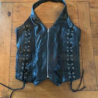 Womens leather vest - image 1