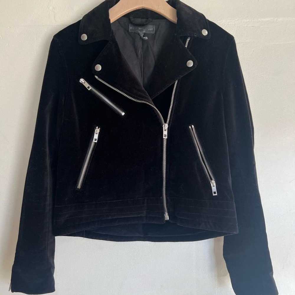 Rag and Bone Mercer Moto Jacket Velvet Black Size… - image 4