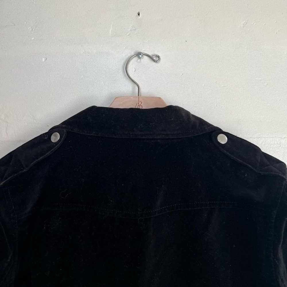 Rag and Bone Mercer Moto Jacket Velvet Black Size… - image 6