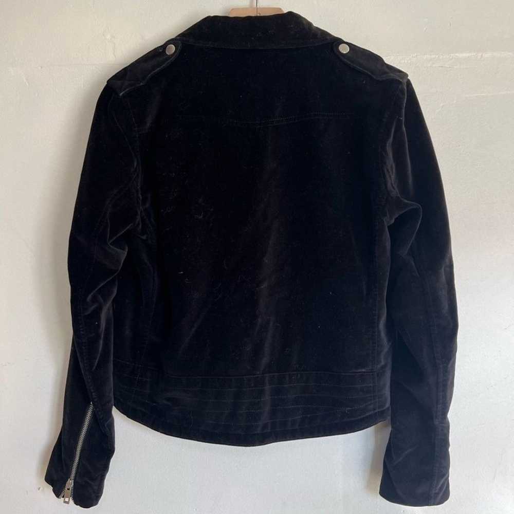 Rag and Bone Mercer Moto Jacket Velvet Black Size… - image 7