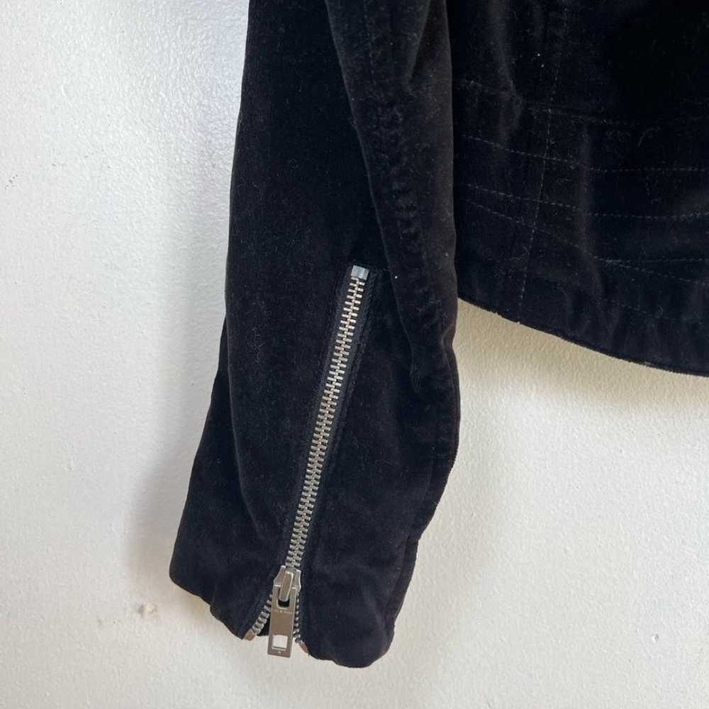 Rag and Bone Mercer Moto Jacket Velvet Black Size… - image 8