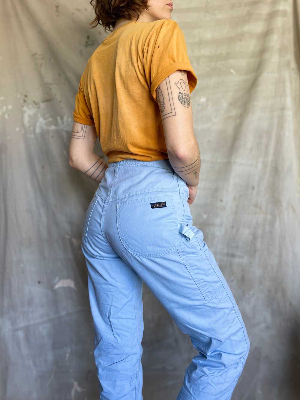 80s DeeCee Pale Blue Carpenter Pants - image 2