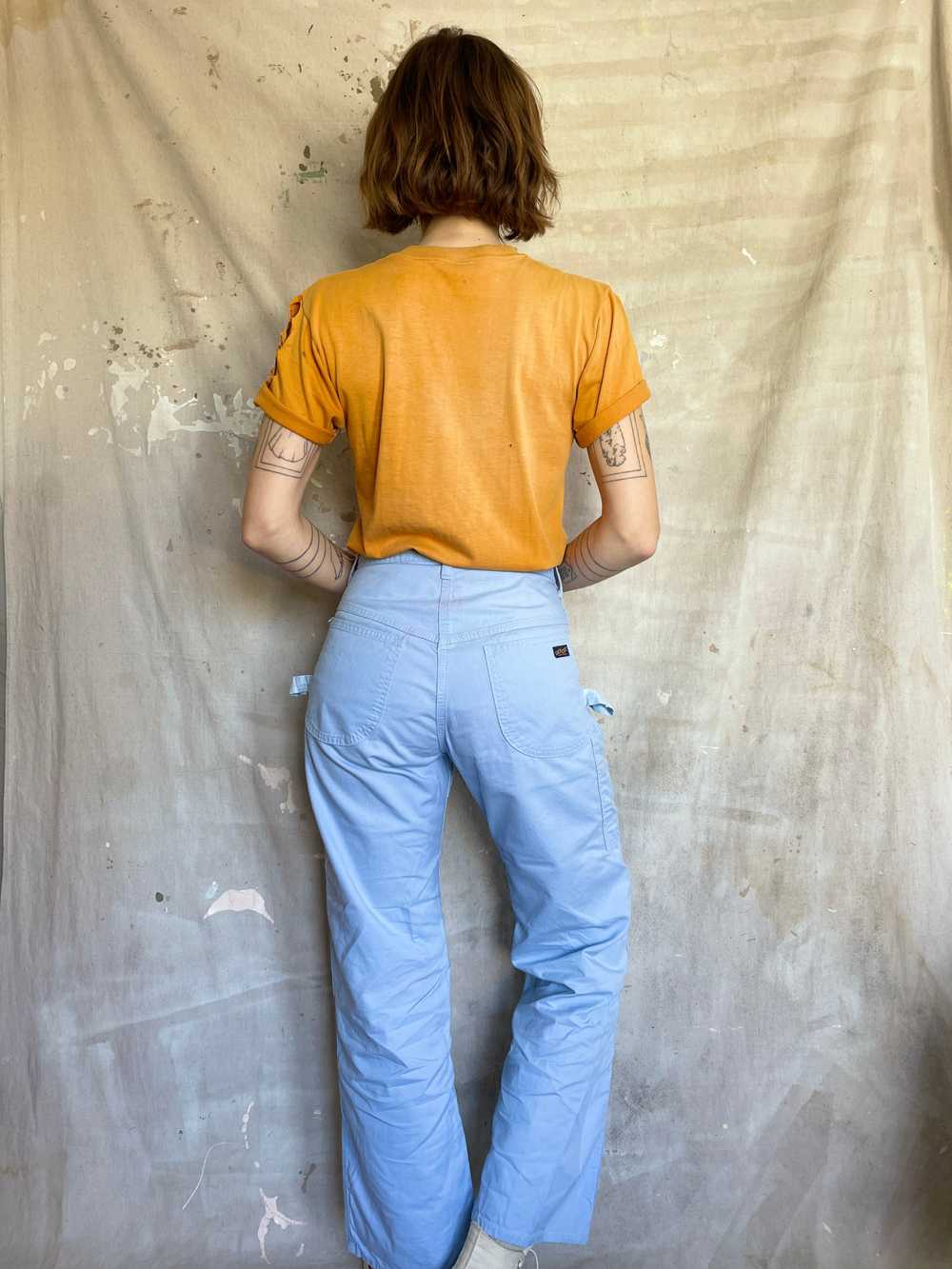 80s DeeCee Pale Blue Carpenter Pants - image 3