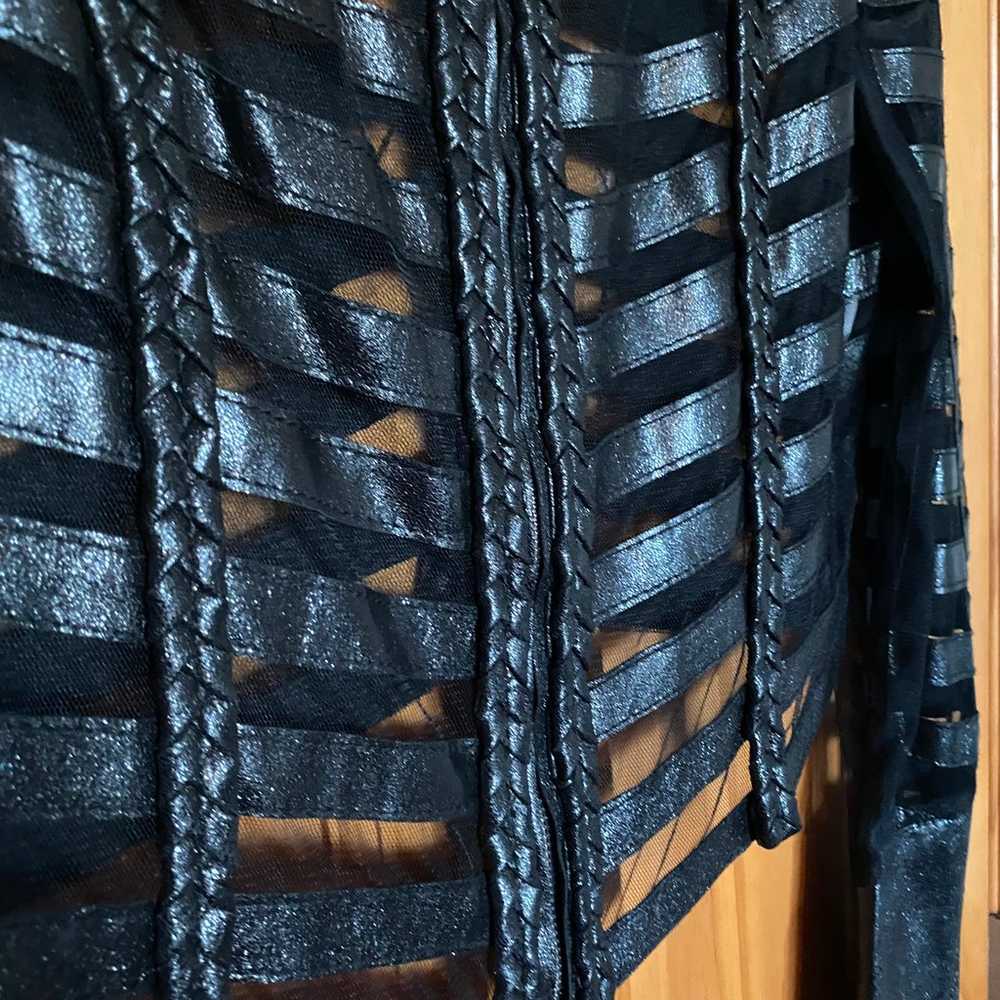 Bagatelle metallic striped and mesh jacket - image 2