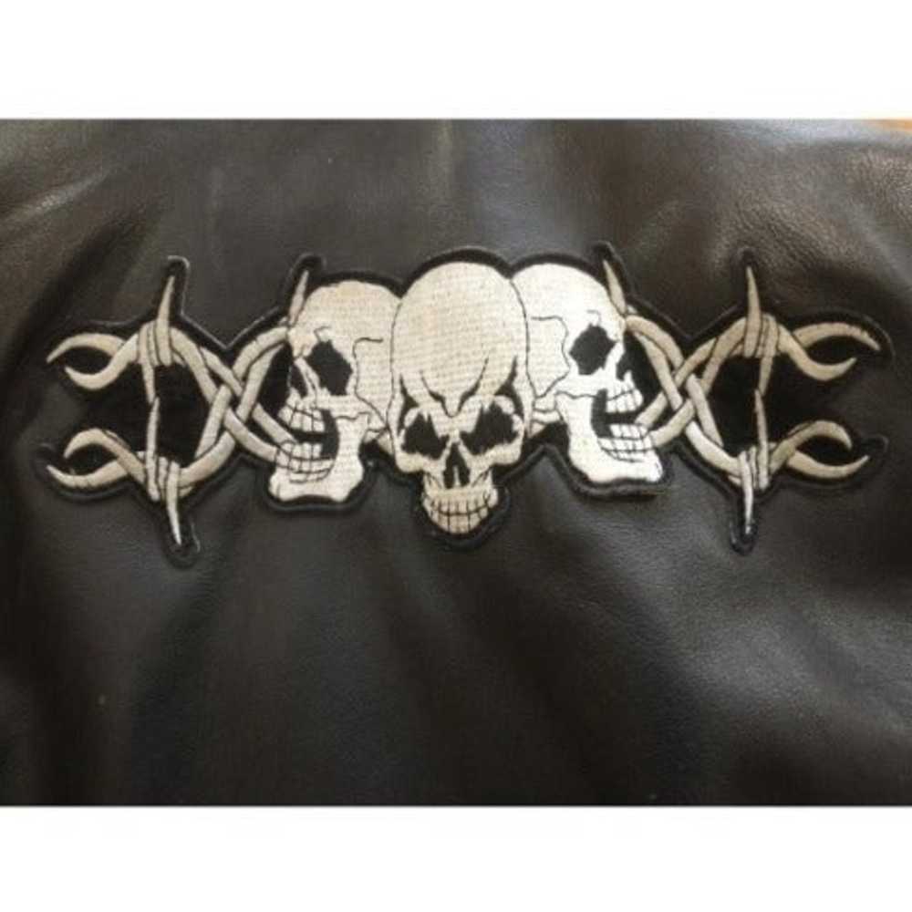 Classic Belted Leather Motorcycle Jacket - image 4