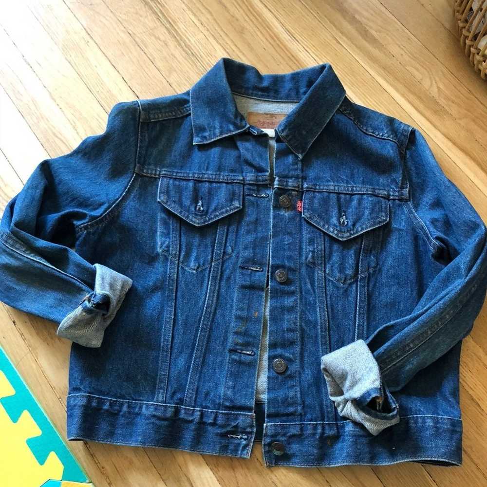 Vintage levis Jean Jacket embroidered - image 2