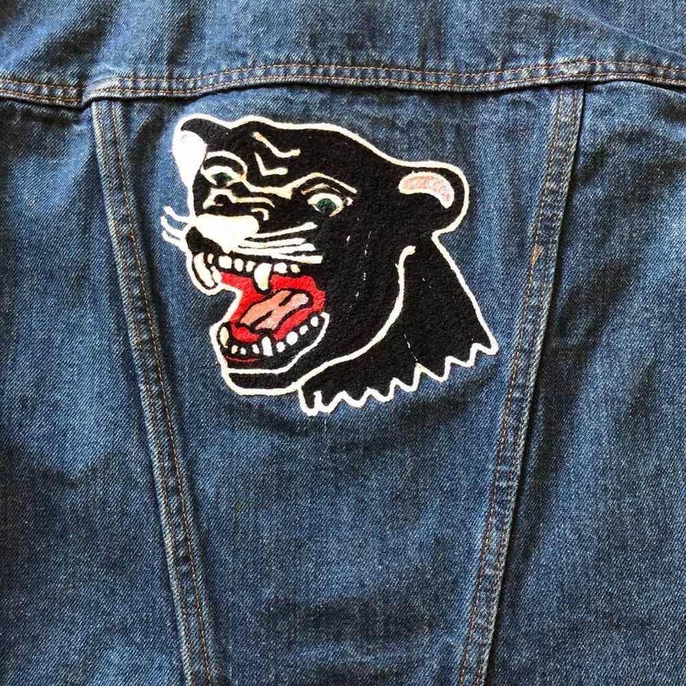 Vintage levis Jean Jacket embroidered - image 3