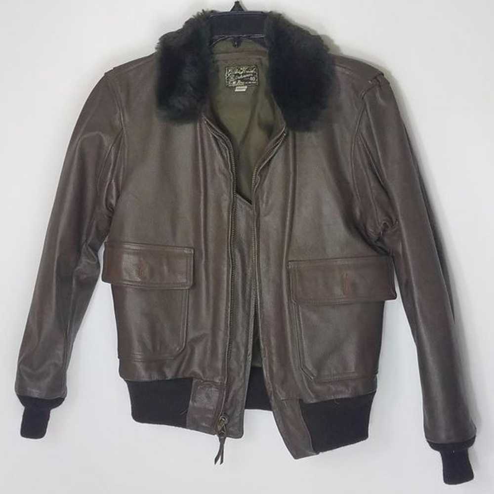 GOLDEN THREADS Leather Faux Fur Jacket - image 1