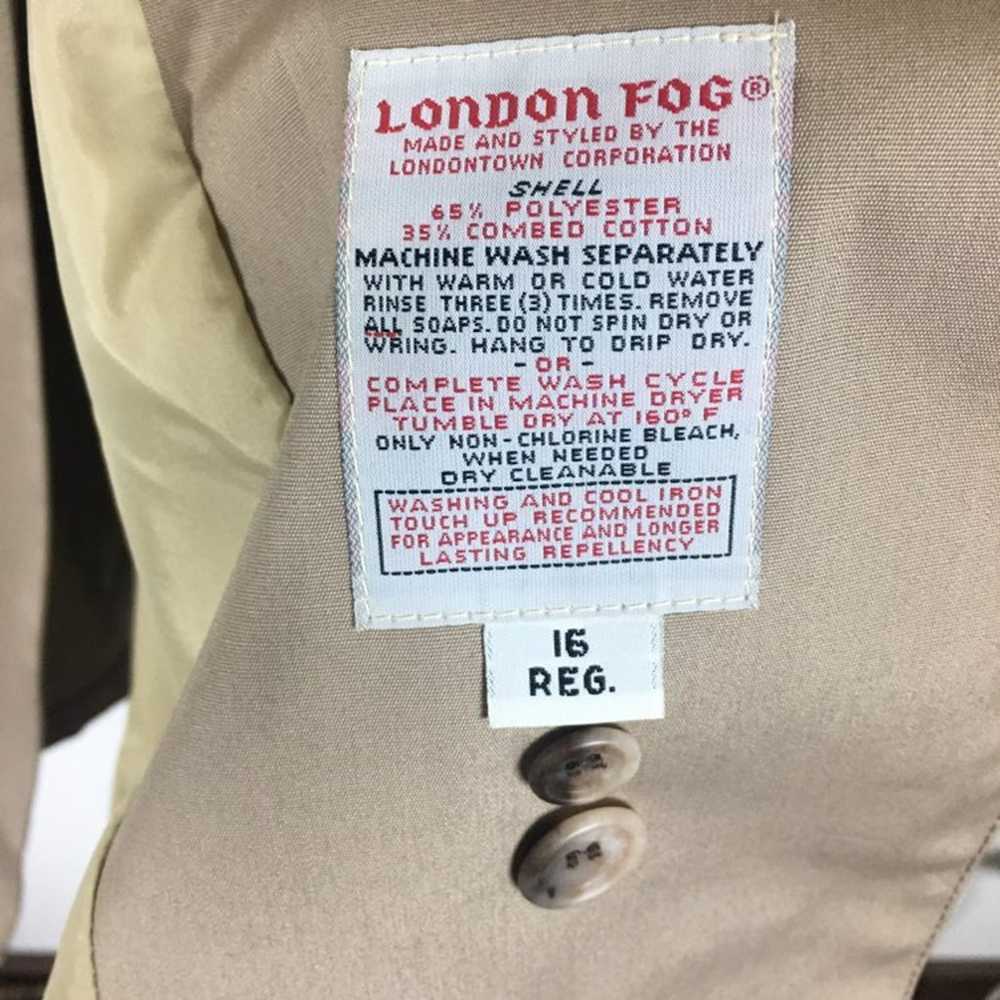 London Fog Trench Coat Tan 16 - image 7