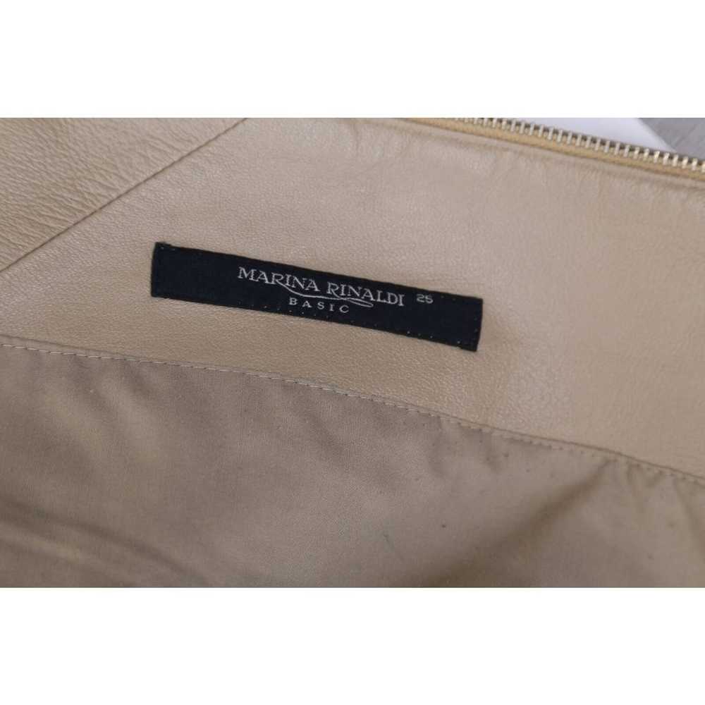 MARINA RINALDI Beige Leather Jacket Plus Size 25 - image 11