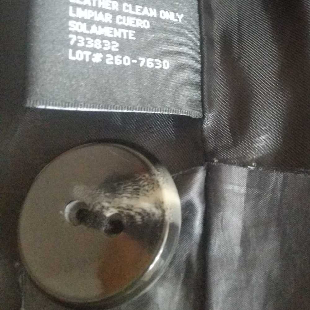 Black Leather Swing Jacket 3/4 Quarter Length - image 10