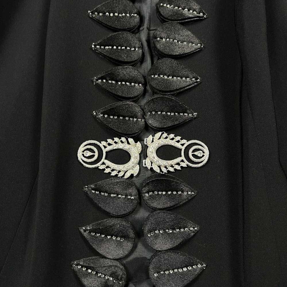 Vintage ELEGANCE COUTURE Black Jacket Coat Hip Fa… - image 3