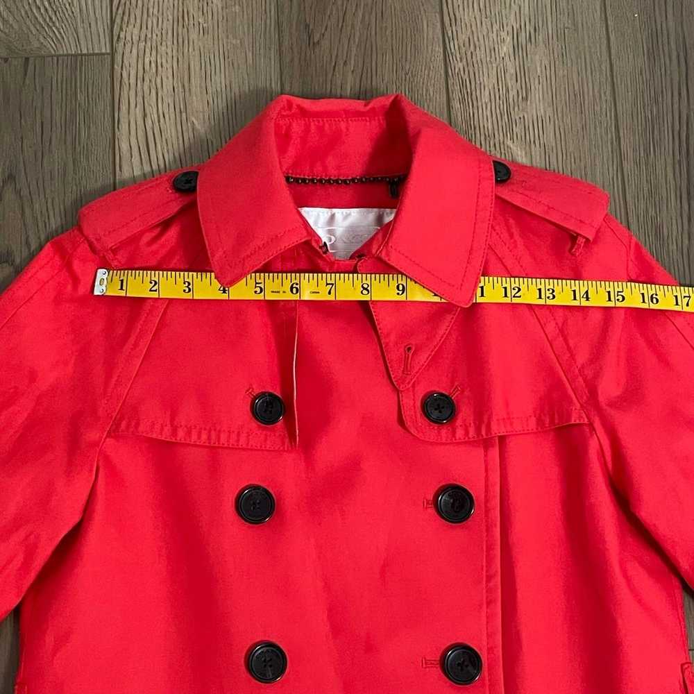 Coach Solid Red Short Trench Coat **NO BELT** - image 10