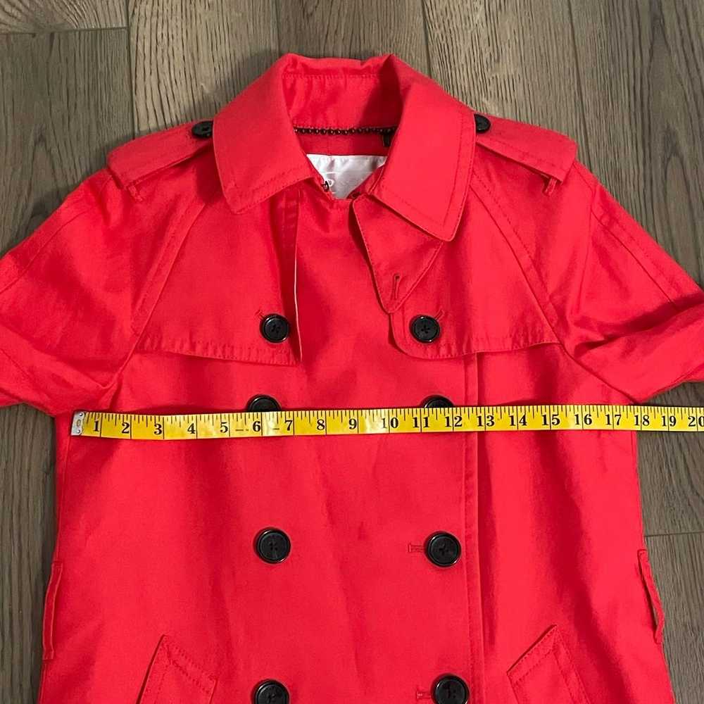 Coach Solid Red Short Trench Coat **NO BELT** - image 11