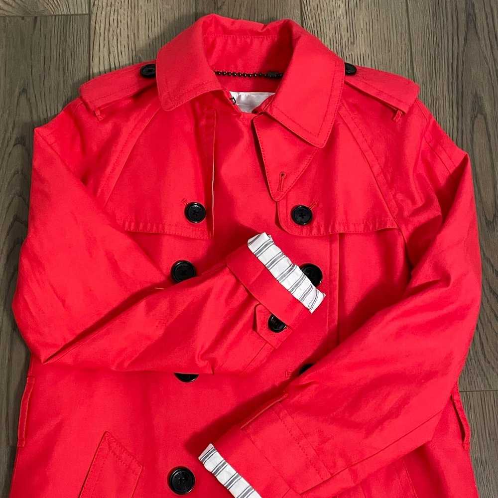 Coach Solid Red Short Trench Coat **NO BELT** - image 1