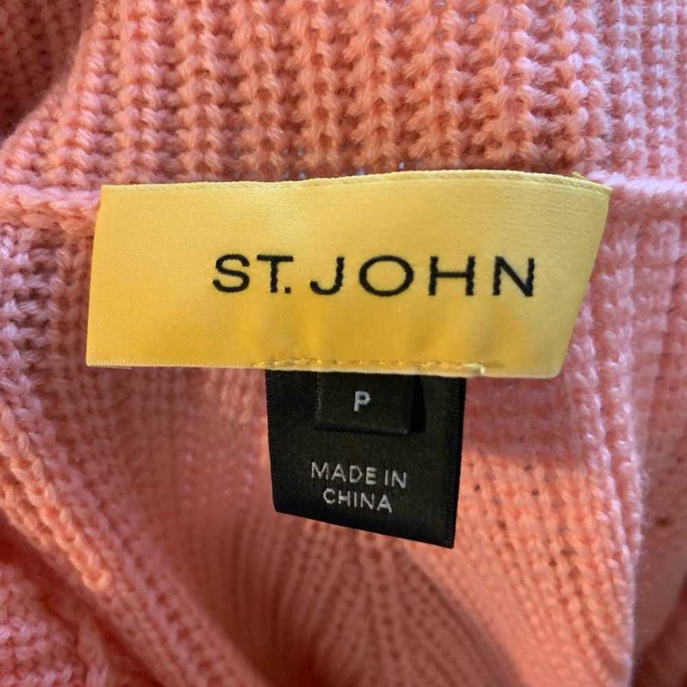 St. John Coral Wool Knit Crochet Jacket Sweater S… - image 6