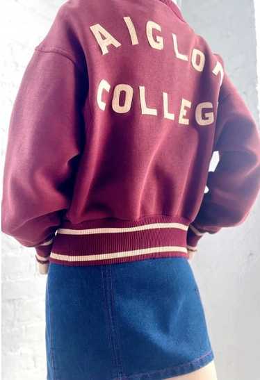 60s euro collegiate zip up sweatshirt