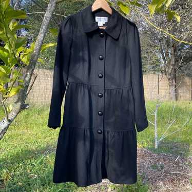 Black Helene Berman Wool Cashmere Coat - image 1