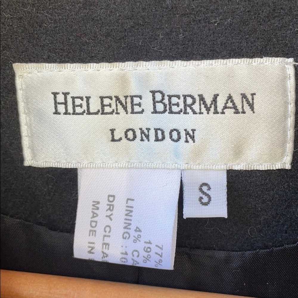 Black Helene Berman Wool Cashmere Coat - image 7