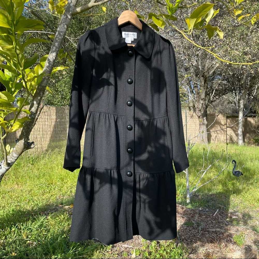 Black Helene Berman Wool Cashmere Coat - image 8