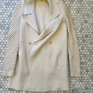 Vince felted wool white coat