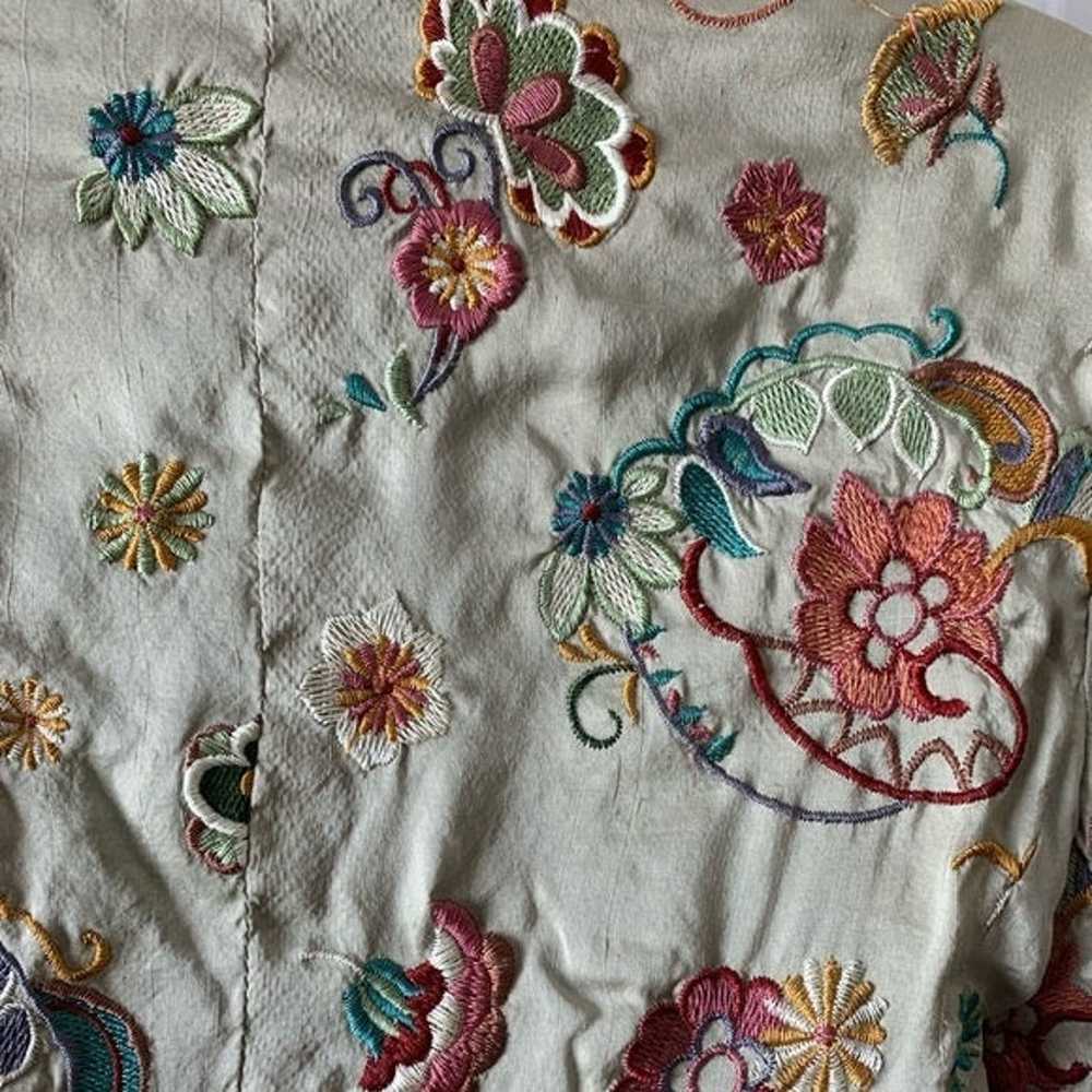 Johnny Was Biya Silk Floral Embroidered Blazer Ja… - image 6