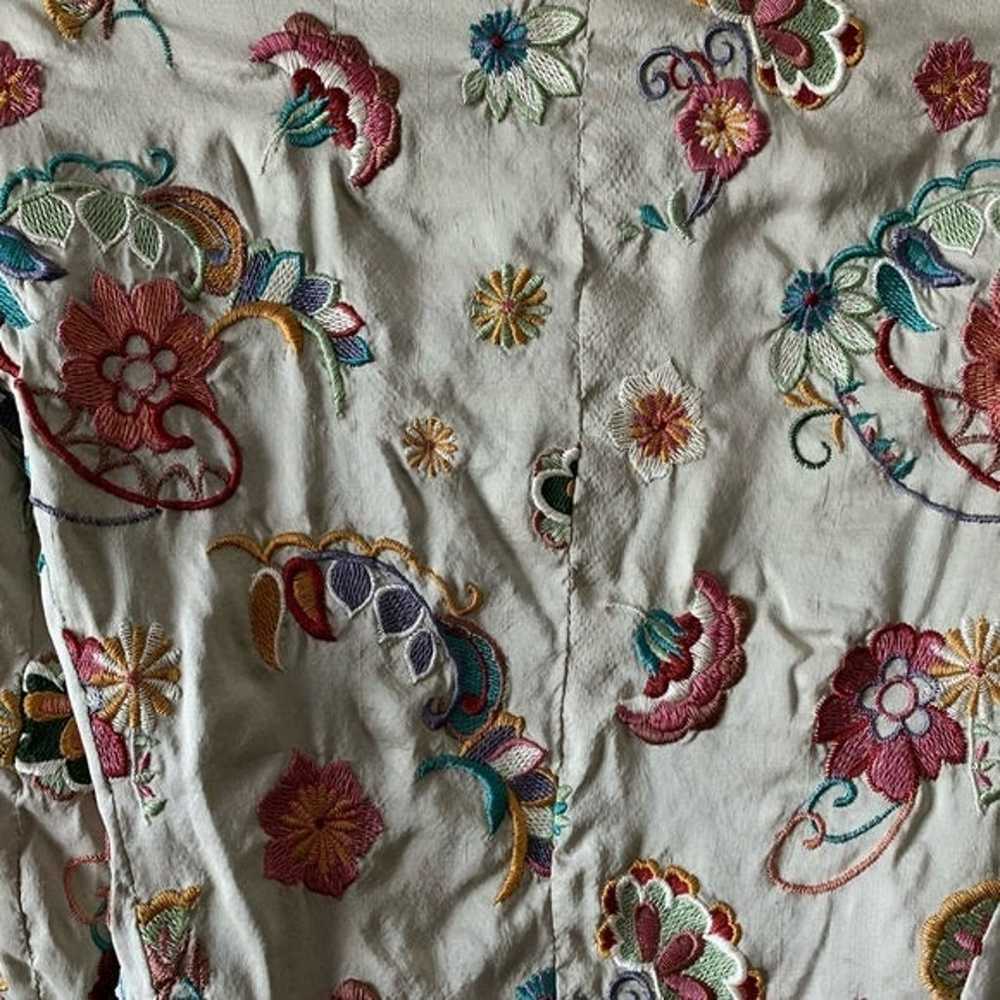 Johnny Was Biya Silk Floral Embroidered Blazer Ja… - image 7