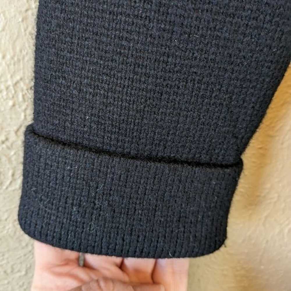 Lan Jaenicke wool cashmere black snap up collared… - image 5