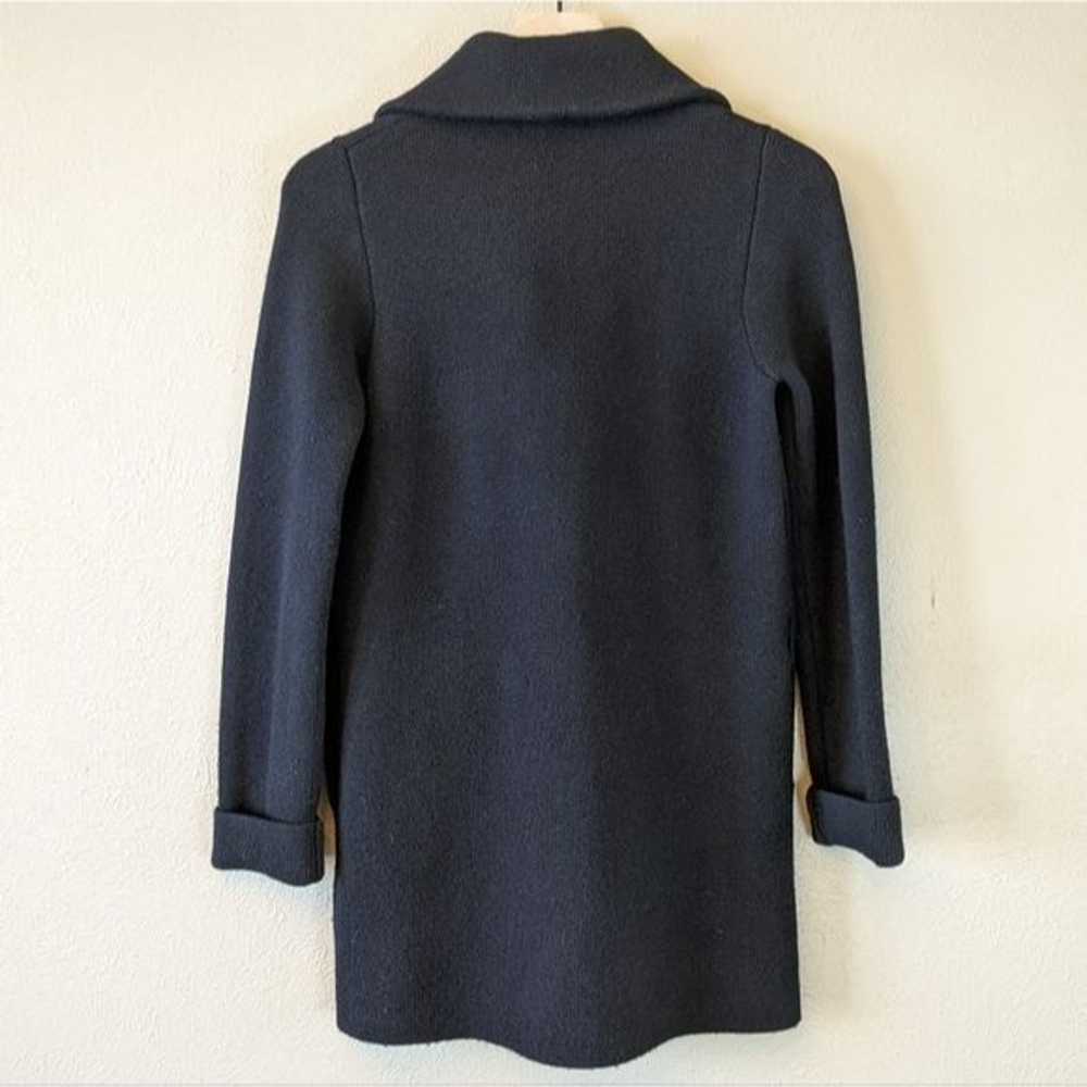 Lan Jaenicke wool cashmere black snap up collared… - image 6
