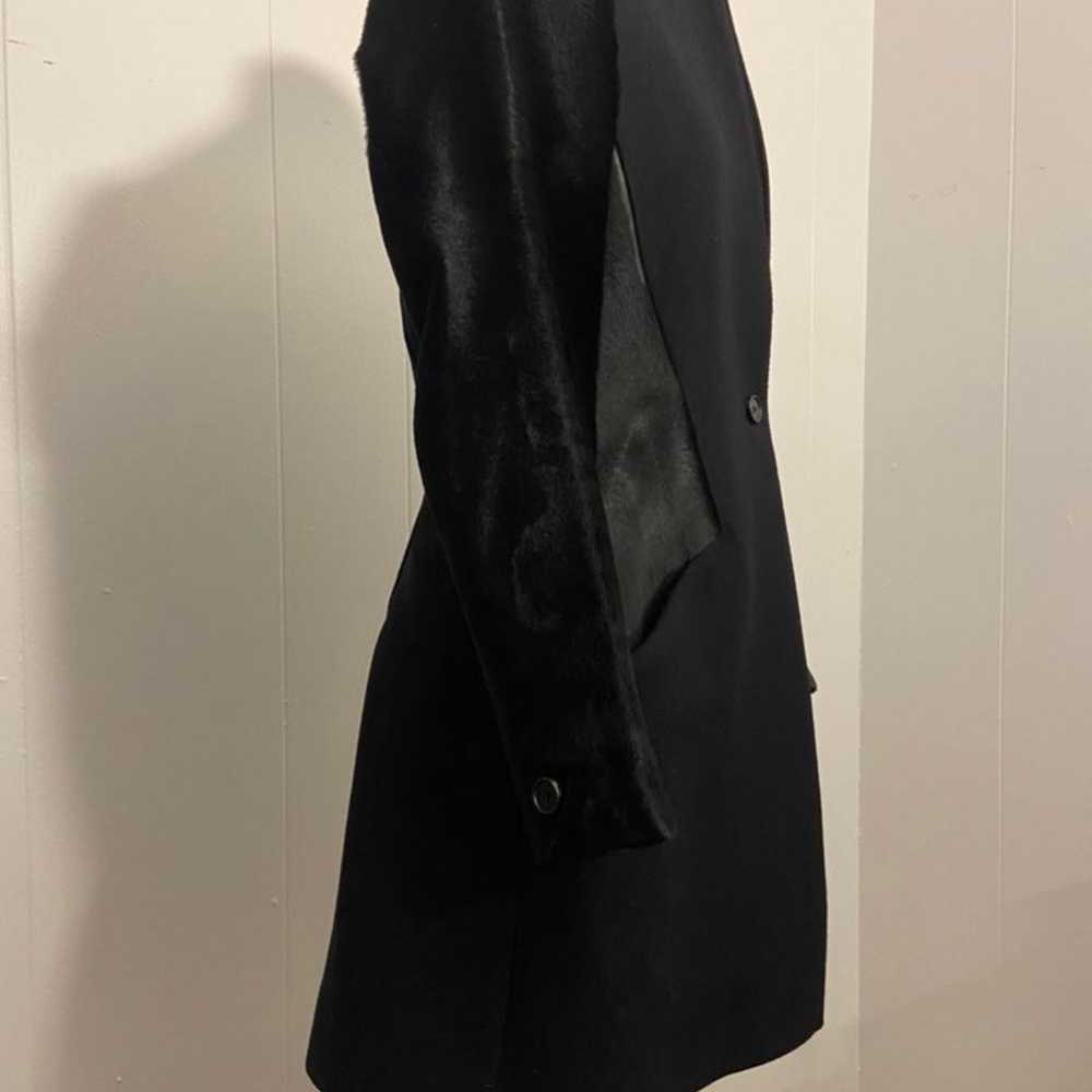 All Saints woman's coat with wool and cowhide lea… - image 2
