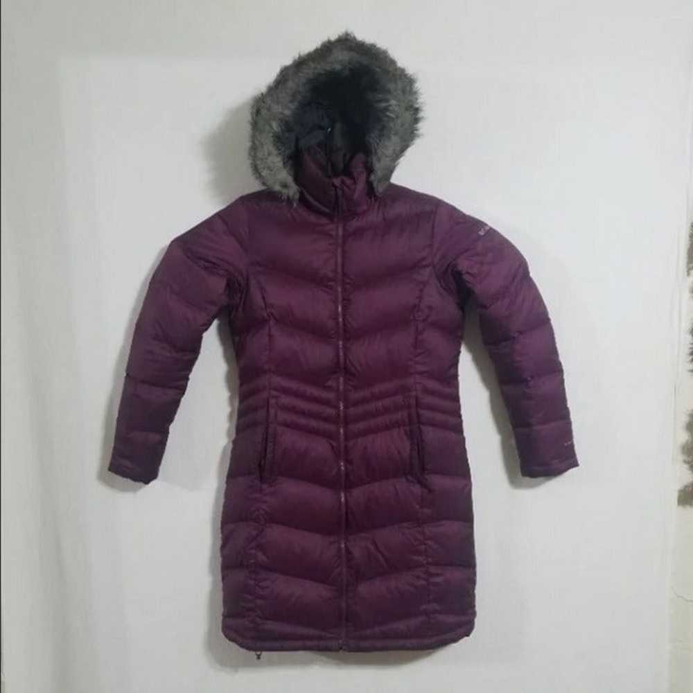 Columbia Womens Medium Purple Parka Coat Goose Do… - image 1