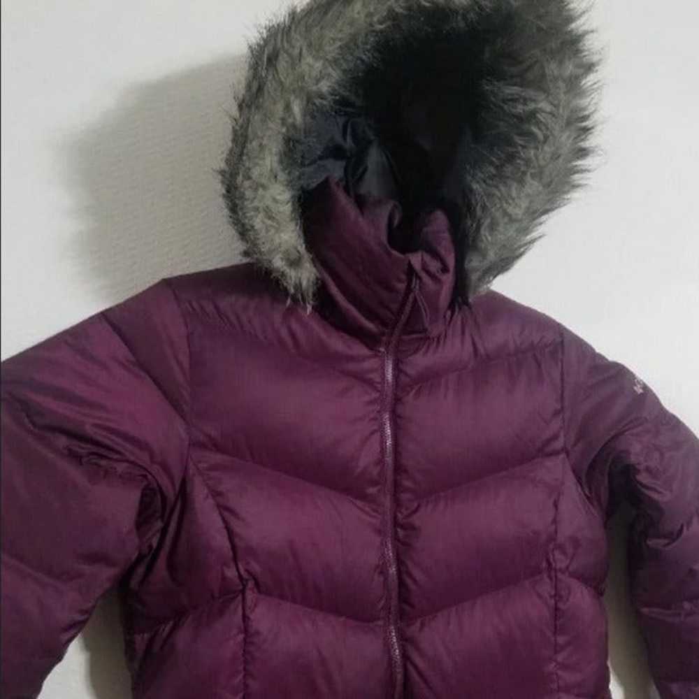 Columbia Womens Medium Purple Parka Coat Goose Do… - image 2