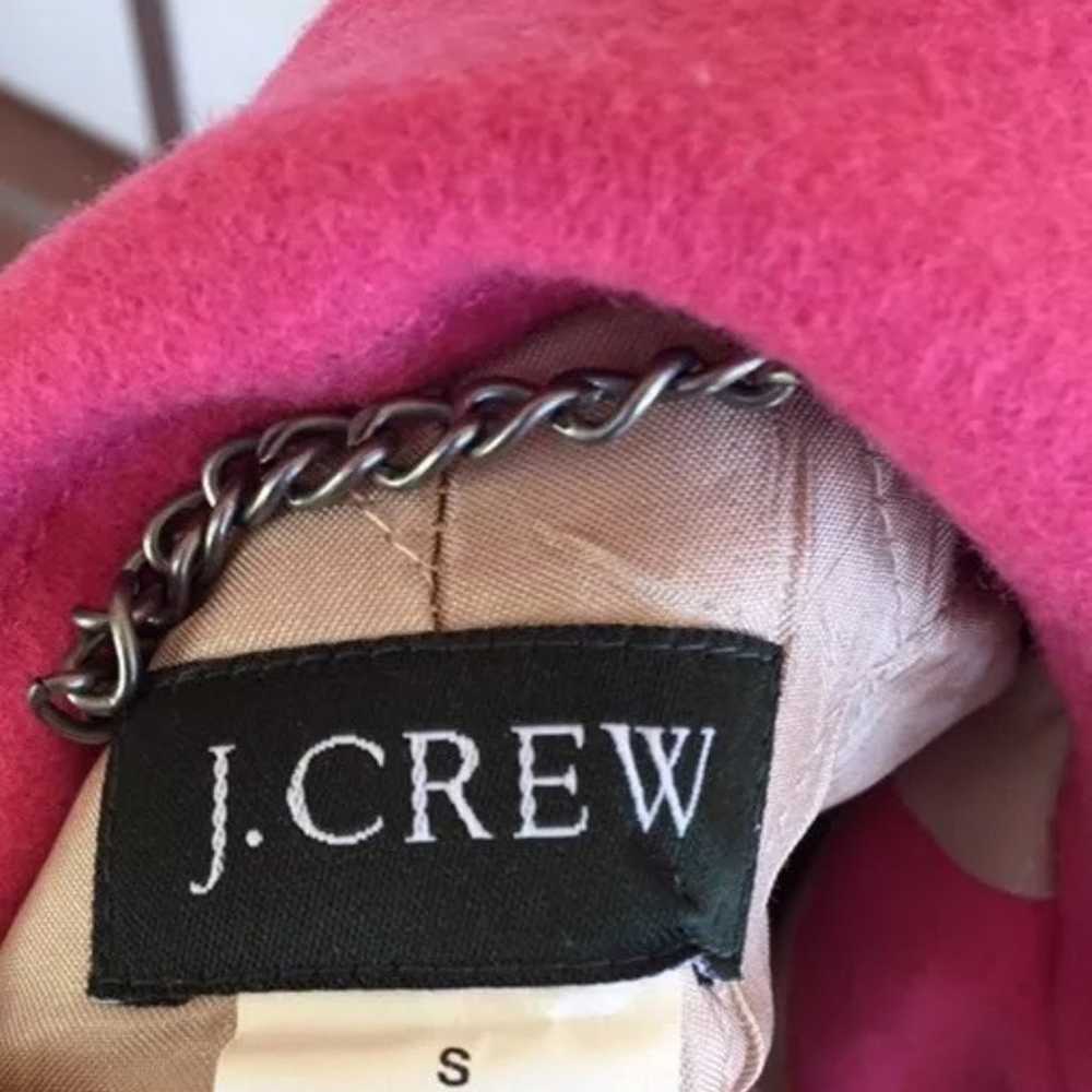 J.CREW Bright Pink Insulated Wool Coat S - image 2