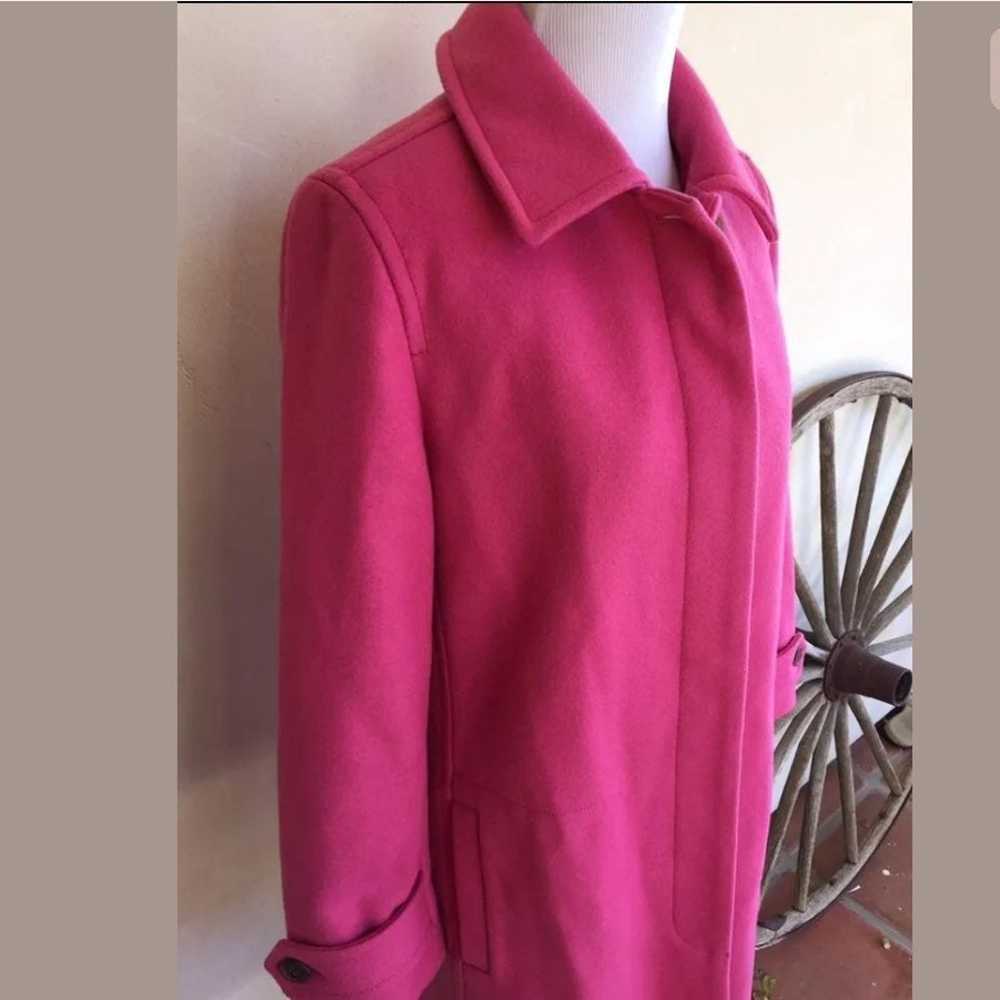 J.CREW Bright Pink Insulated Wool Coat S - image 4