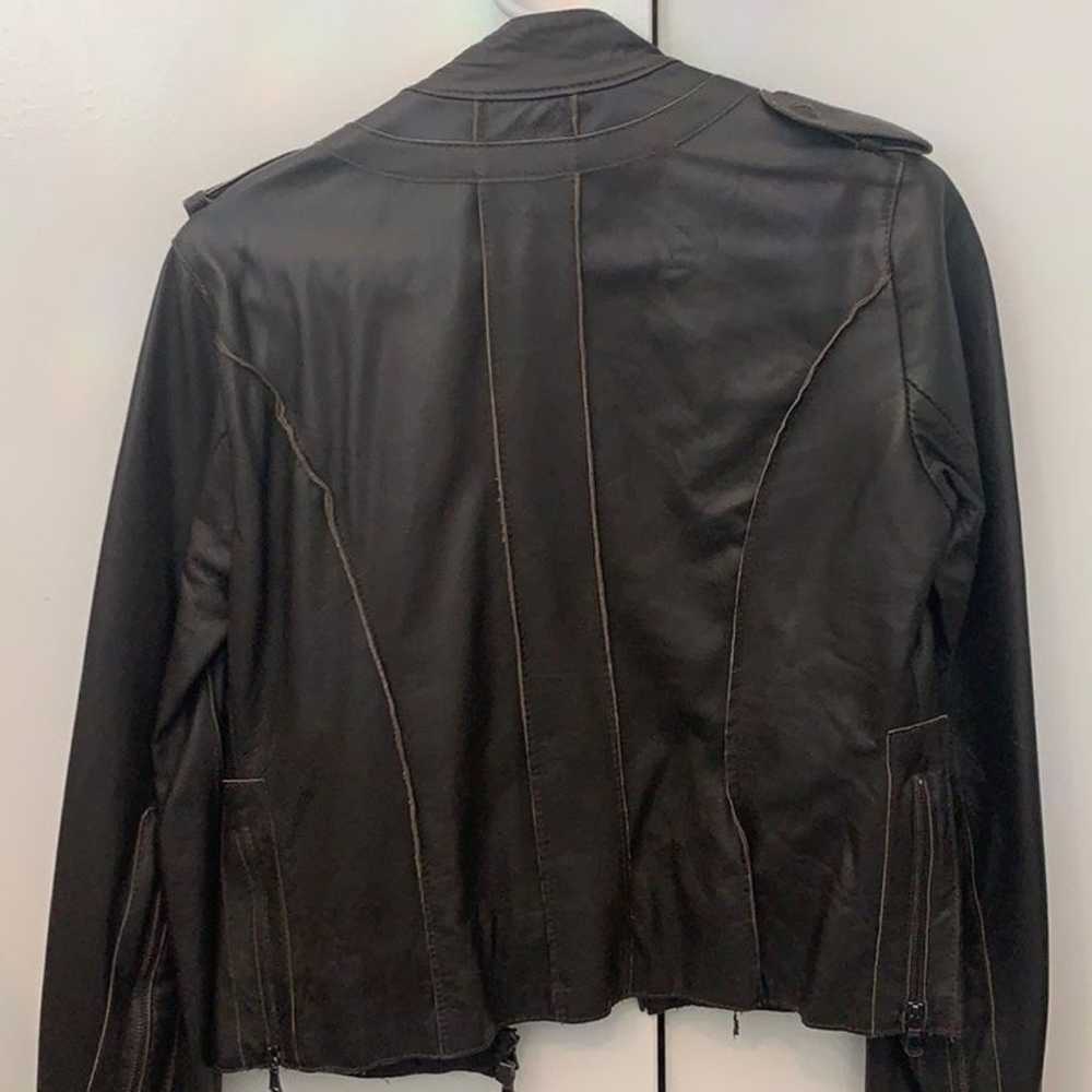 100% Genuine Brown Leather Jacket - image 2