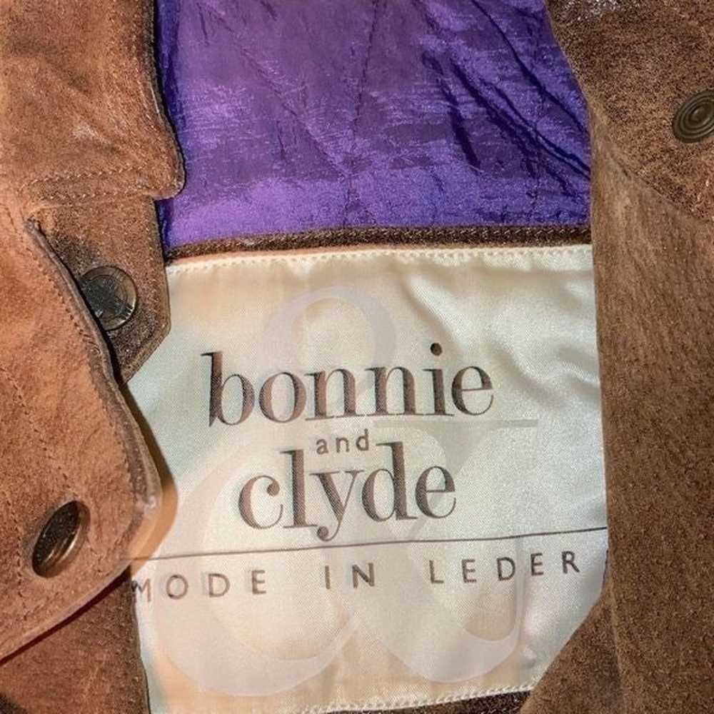 Vintage Bonnie & Clyde Size Medium Brown Tan Leat… - image 3