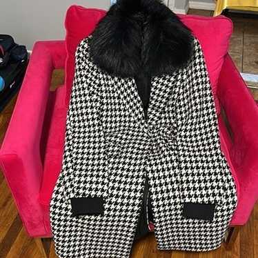 Dawn Levy Noelle Houndstooth Coat size Large - image 1